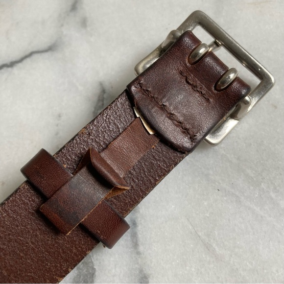 Vintage Ralph Lauren Italian Leather Belt Size 36” Long Made In Italy RL 97 - Picture 4 of 11